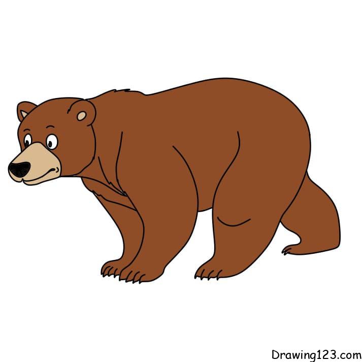 How-to-draw-a-bear-step-8-1 piirustus