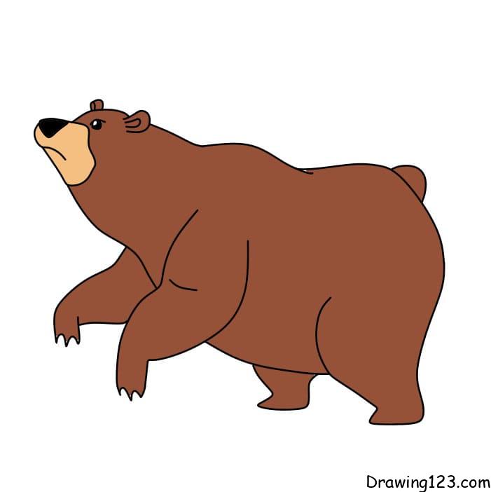 How-to-draw-a-bear-step-8-4 piirustus