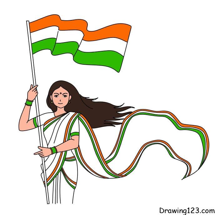 How-to-draw-the-Independence-Day-of-India-step-11-2 piirustus