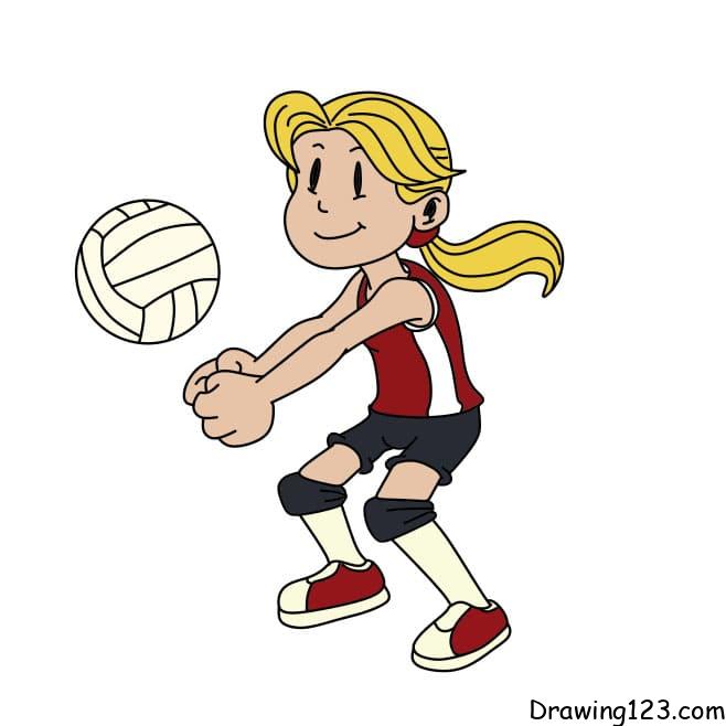 How-to-draw-volleyball-Step-11-3 piirustus