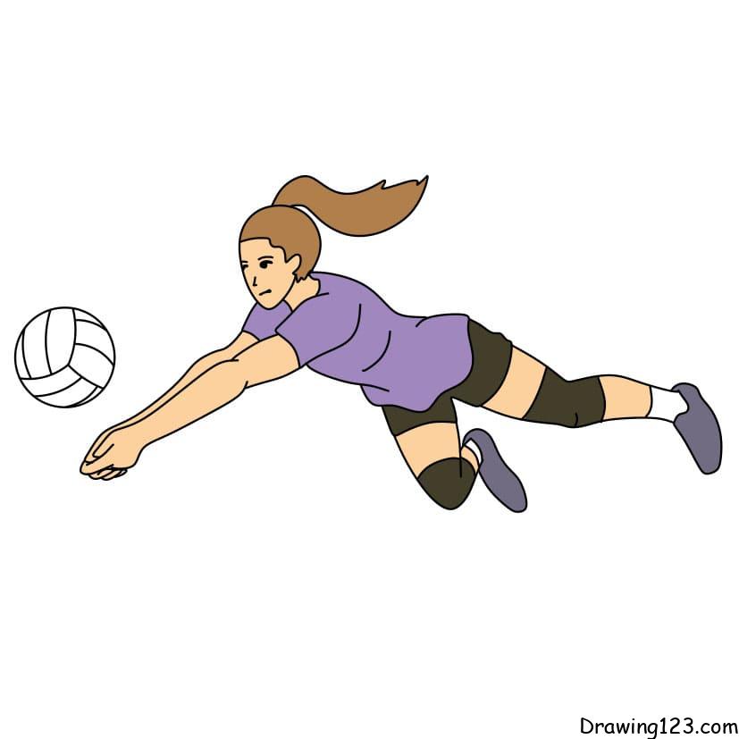 How-to-draw-volleyball-Step-11-5 piirustus