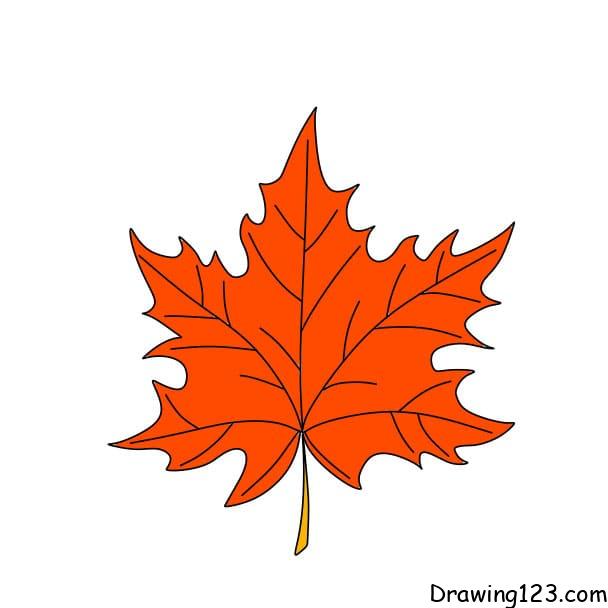 how-to-draw-a-leaf-step-6-2 piirustus