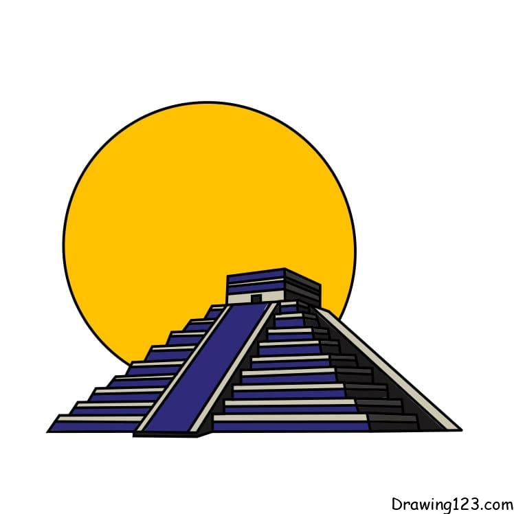 how-to-draw-pyramid-step10 piirustus