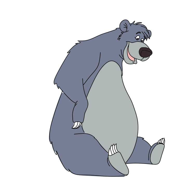 How-to-Draw-Baloo-Bear-Step-9-8 piirustus