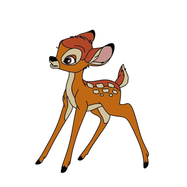 How-to-Draw-Bambi-Step-9 piirustus