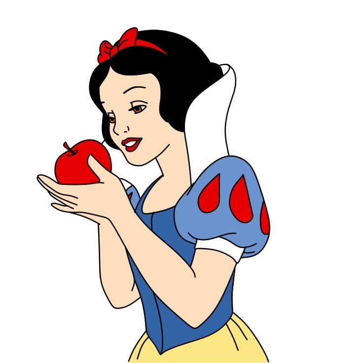 How-to-Draw-Snow-White-Step-10 piirustus