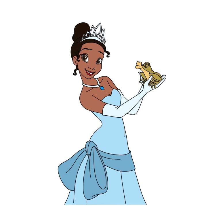 How-to-Draw-Tiana-Step-10 piirustus