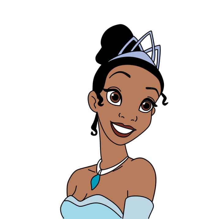 How-to-Draw-Tiana-Step-8-8 piirustus