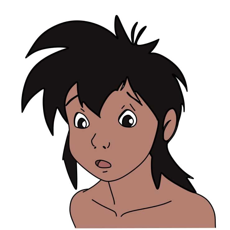 How-to-draw-Mowgli-Step-7-1 piirustus