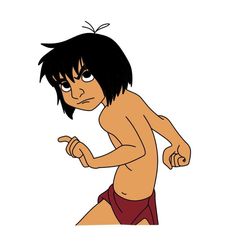 How-to-draw-Mowgli-Step-7-3 piirustus