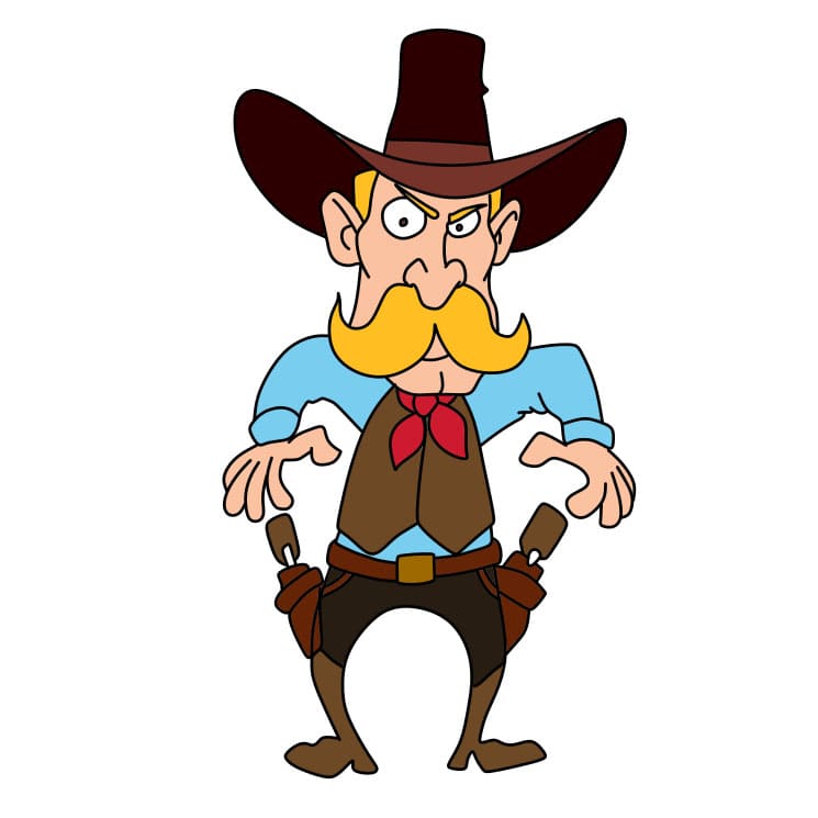 How-to-Draw-a-Cowboy-Step-9-1 piirustus