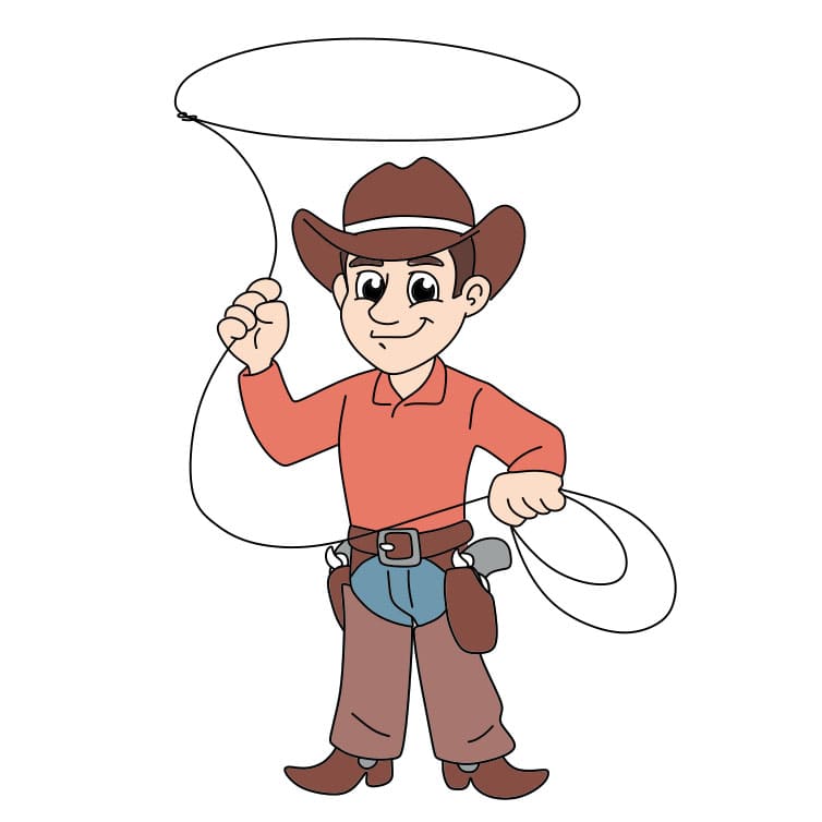 How-to-Draw-a-Cowboy-Step-9-4 piirustus