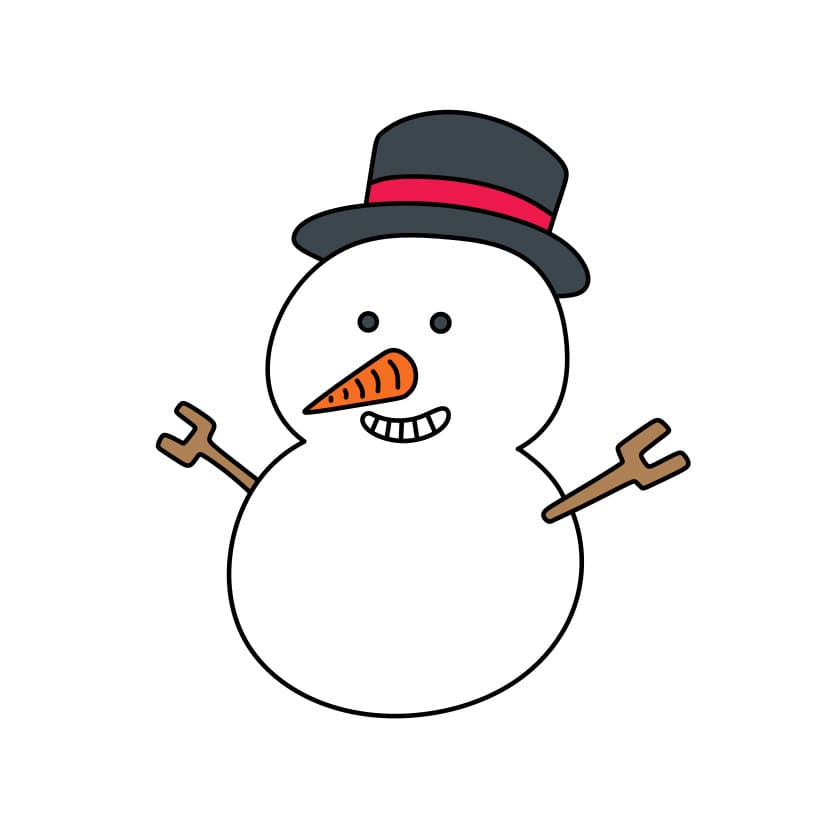 How-to-Draw-a-Snowman-Step-6-1 piirustus