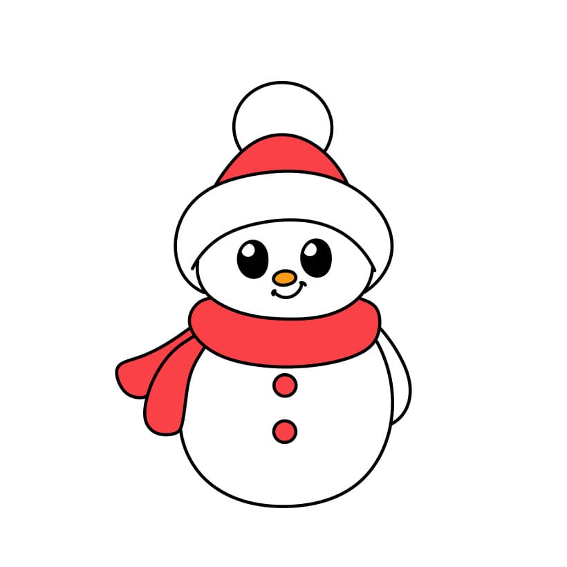 How-to-Draw-a-Snowman-Step-7-3 piirustus