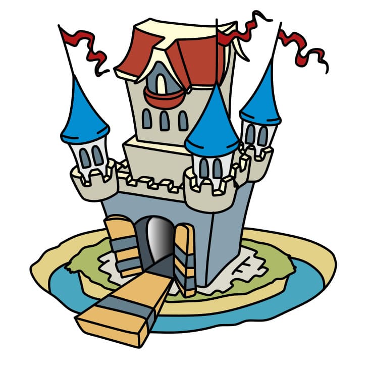 How-to-draw-a-castle-Step-10-5 piirustus