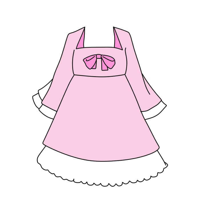 How-to-draw-a-dress-Step-5-2 piirustus