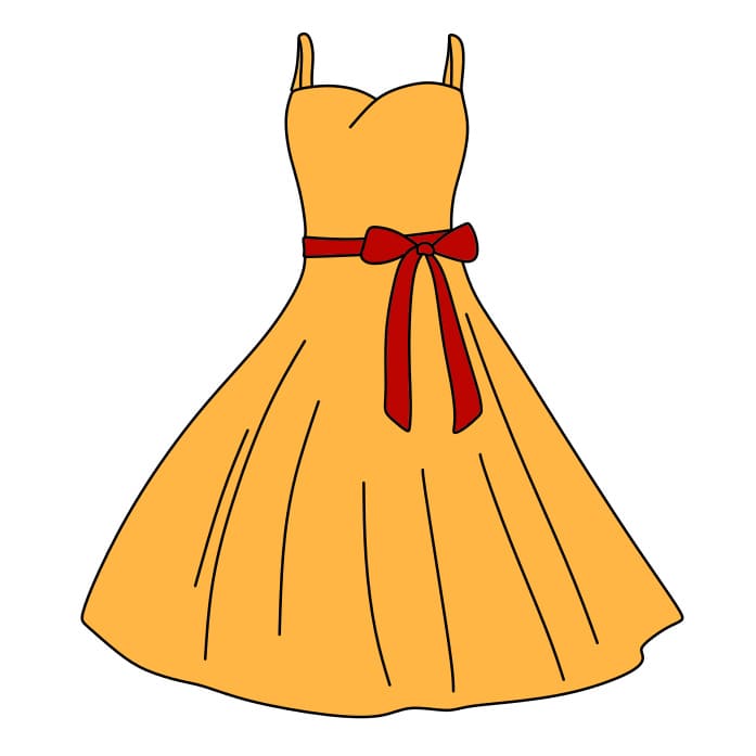 How-to-draw-a-dress-Step-6-2 piirustus