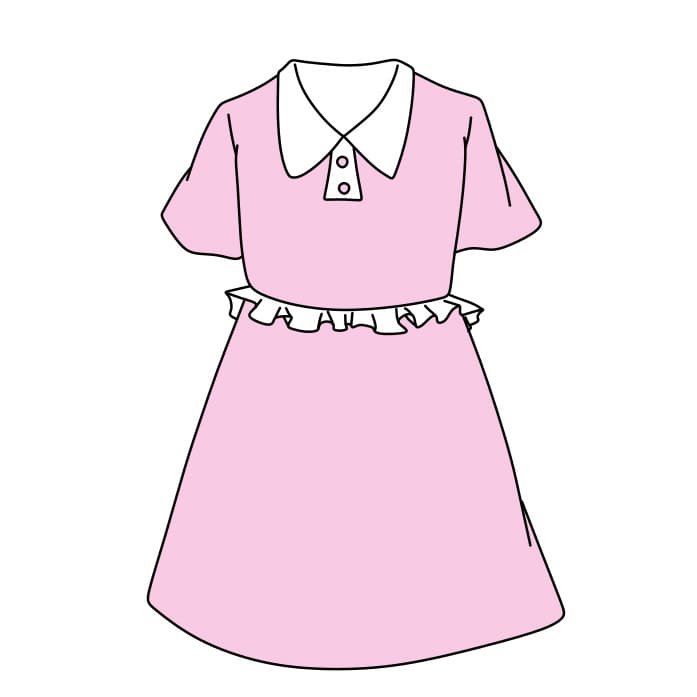 How-to-draw-a-dress-Step-7 piirustus