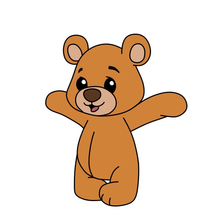 How-to-draw-a-teddy-bear-Step-8 piirustus