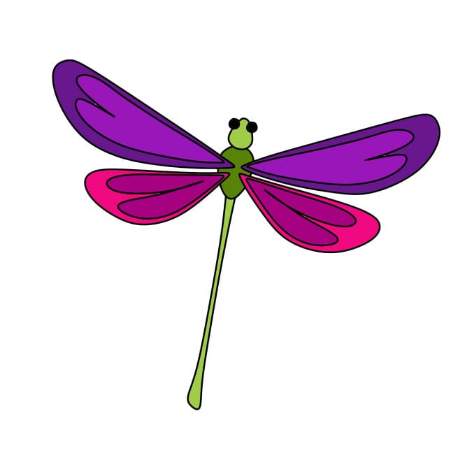 How-to-draw-a-dragonfly-Step-7-1 piirustus