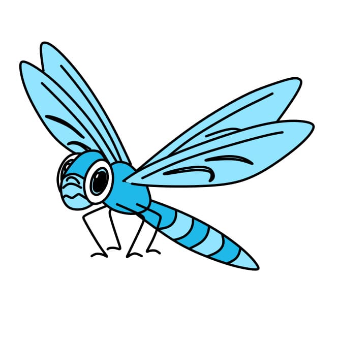 How-to-draw-a-dragonfly-Step-8 piirustus