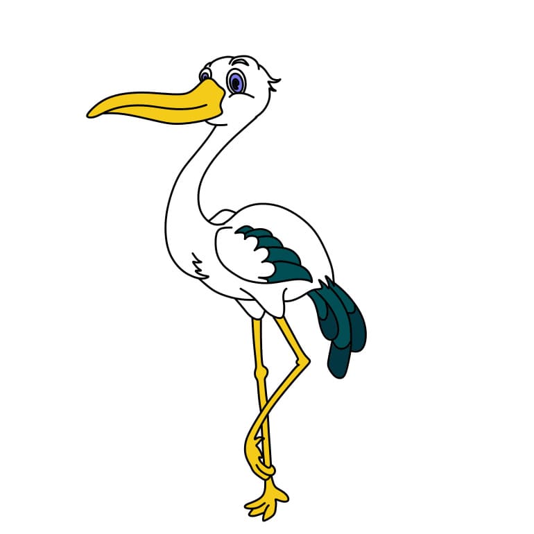 How-to-draw-a-stork-Step-9-2 piirustus