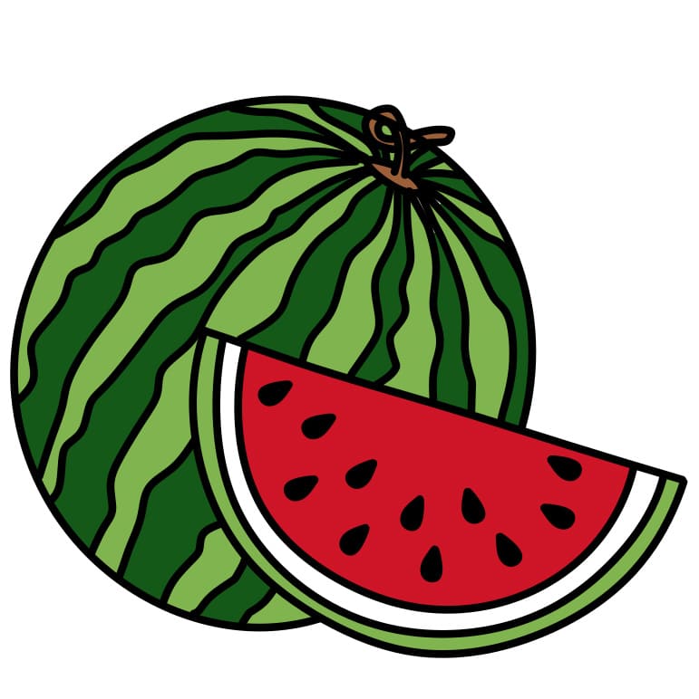 How-to-draw-watermelon-Step-7-1 piirustus