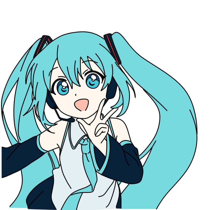 Hatsune Miku piirustus