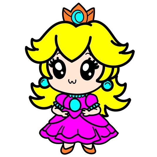 Princess Peach 3 (7) piirustus