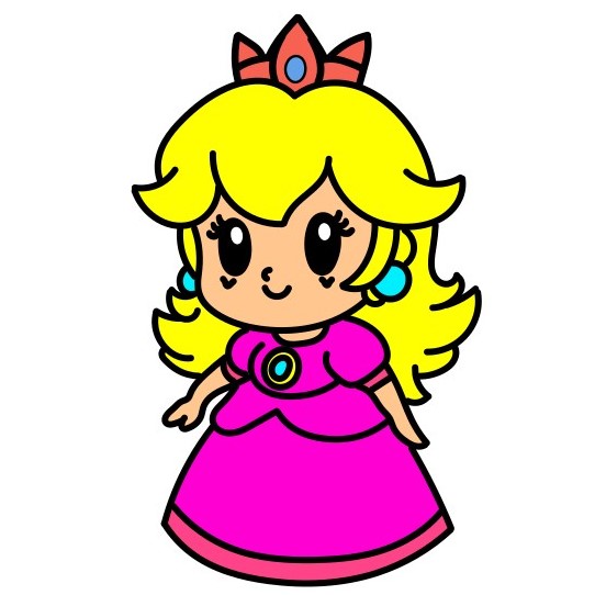 Princess Peach 4 (10) piirustus