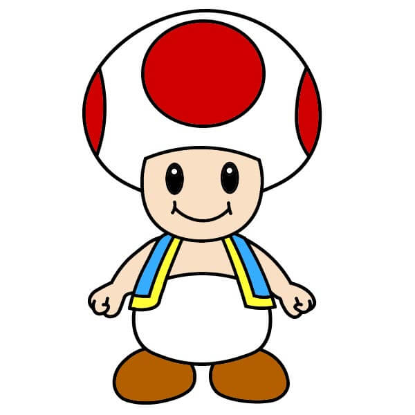 Toad Mario 2-9 piirustus