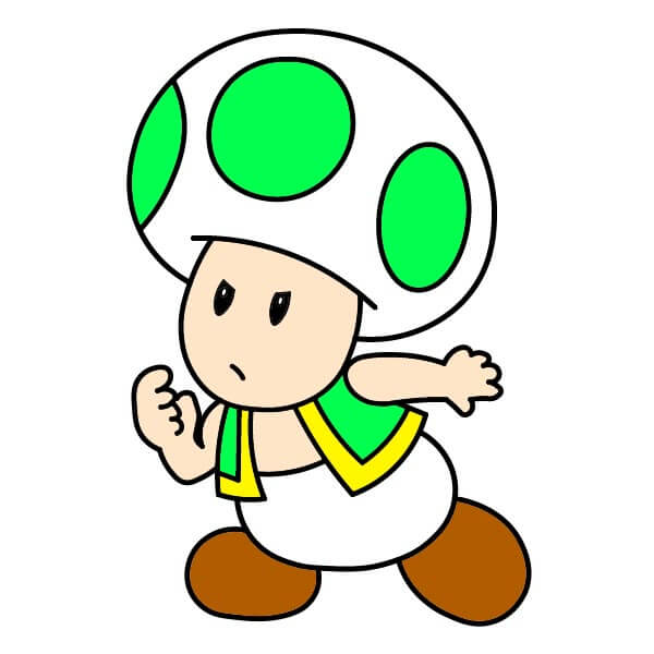 Toad Mario 4-11 piirustus