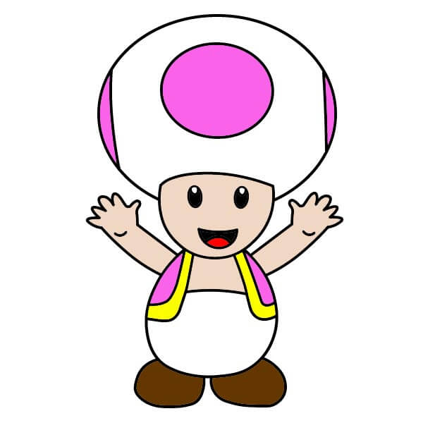 Toad Mario 6-10 piirustus