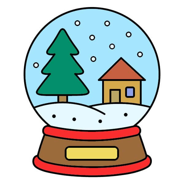 Lumisadepallo piirustus