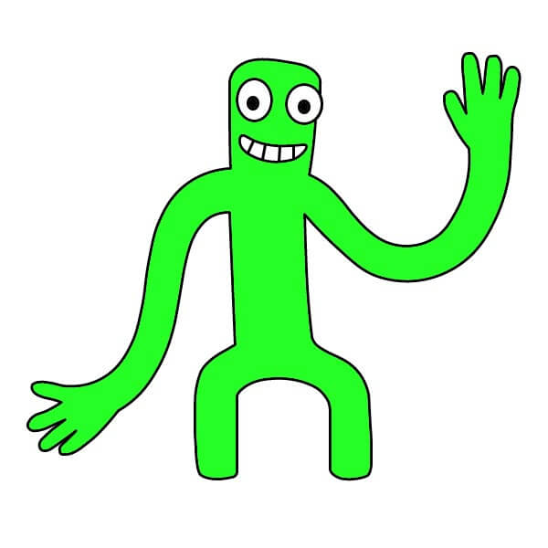 Green Rainbow Friends 7 piirustus