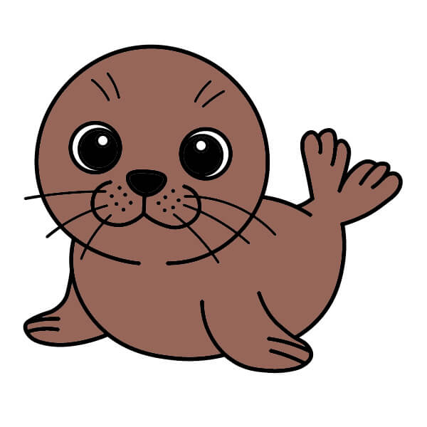 Merileijona 6-10 piirustus