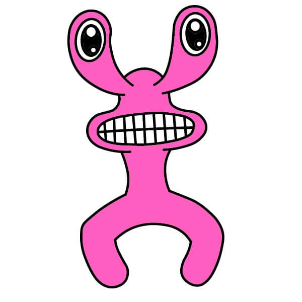 Pink Rainbow Friends 9 piirustus