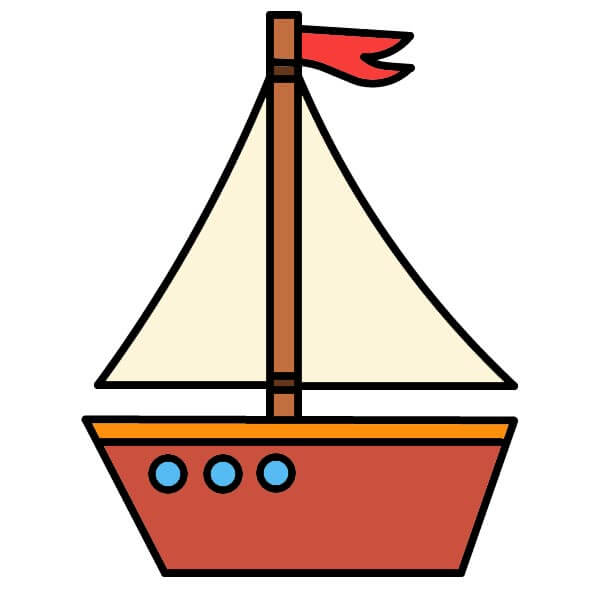 Purjevene 5-8 piirustus