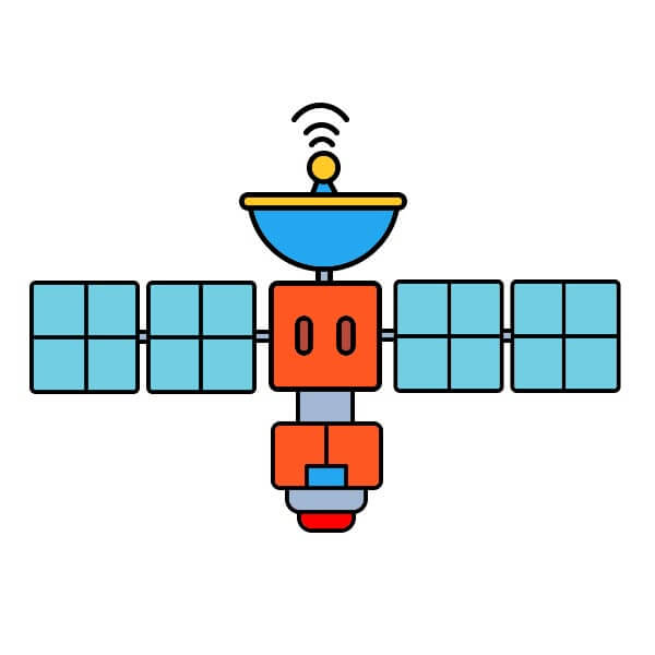 Satelliitti piirustus