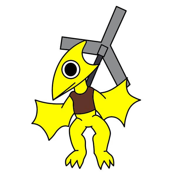 Yellow Rainbow Friends 9 piirustus