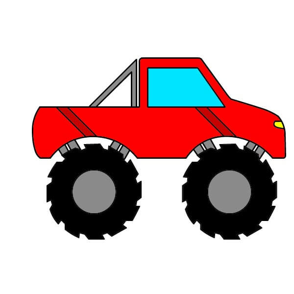 Monster Truck 3-10 piirustus