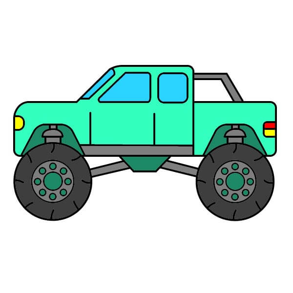 Monster Truck 6-12 piirustus