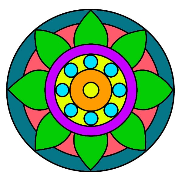 Mandala 2-9 piirustus