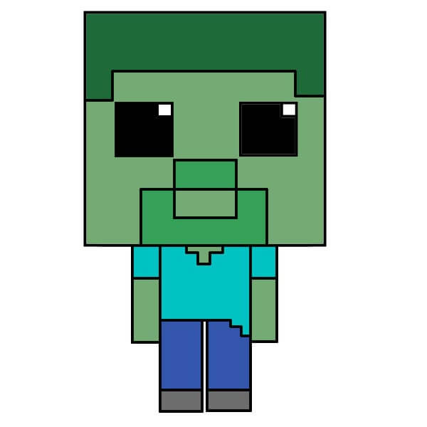 Minecraft Baby Zombie 10 piirustus
