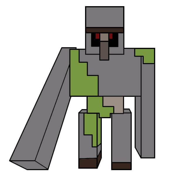 Minecraft Iron Golem 10 piirustus