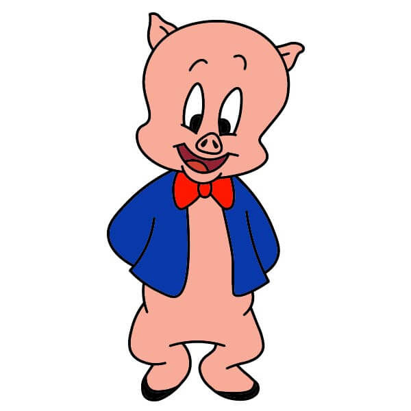 Porky Pig Looney Tunes 10 piirustus